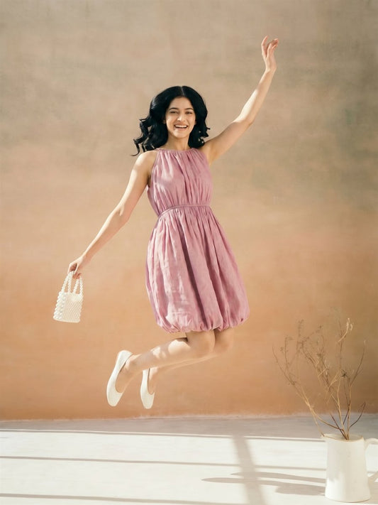 Pink Halter Bubble Dress