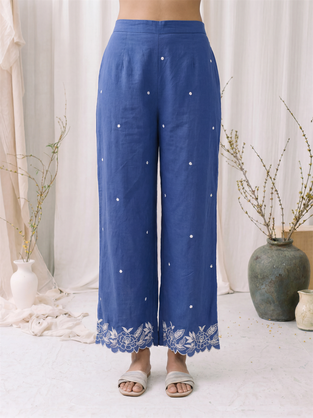 Indigo Blue Embroidered Co-ord Set
