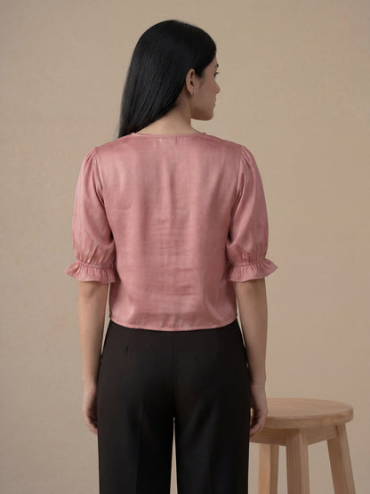 Pink Button Down Top