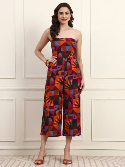 Vibrant Geometric Jumpsuit