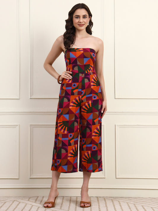 Vibrant Geometric Jumpsuit
