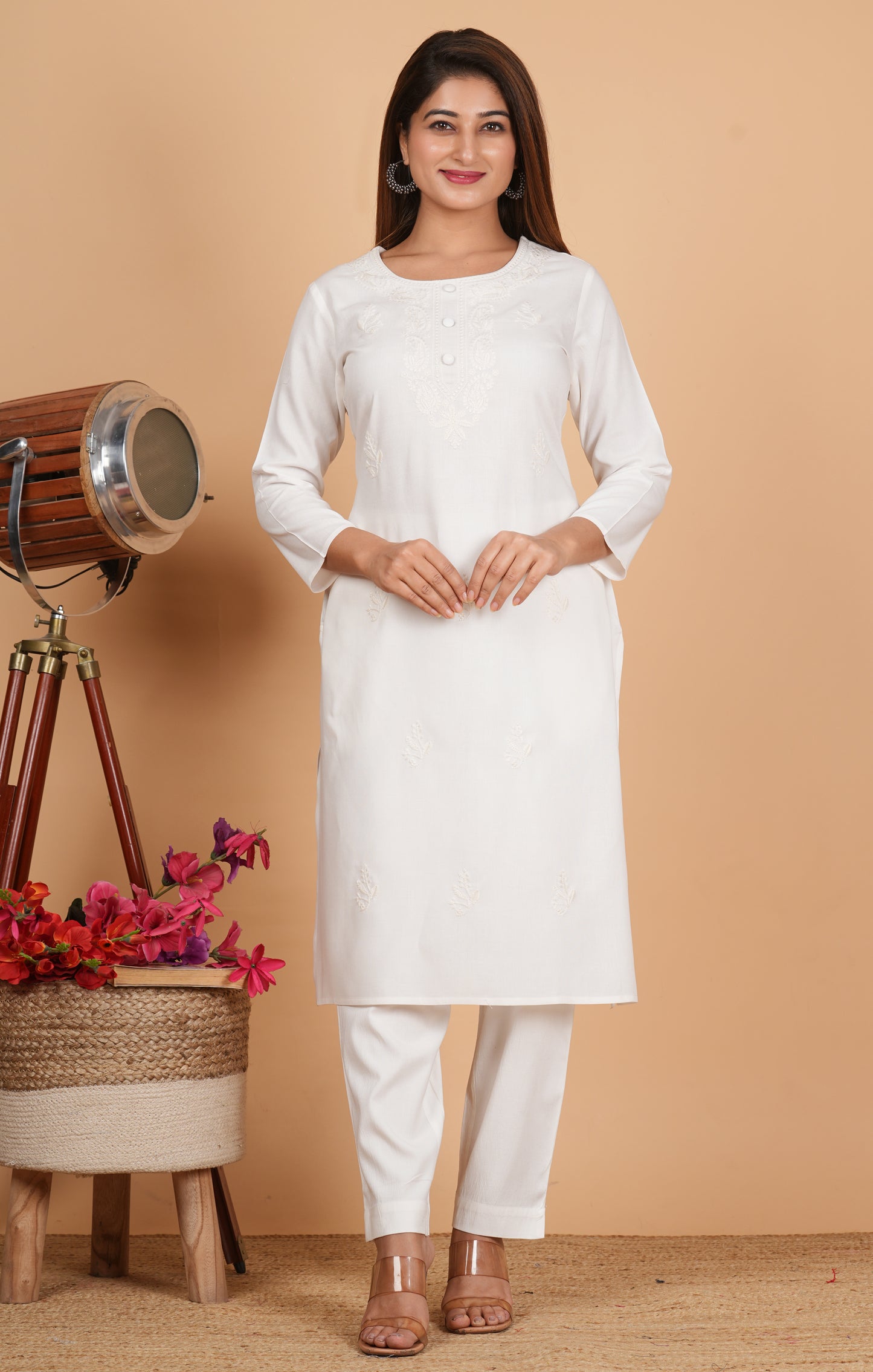 White full sleeve co-ord set