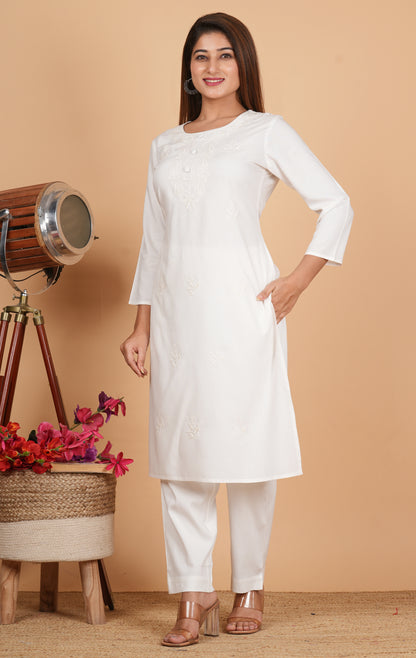 White full sleeve co-ord set