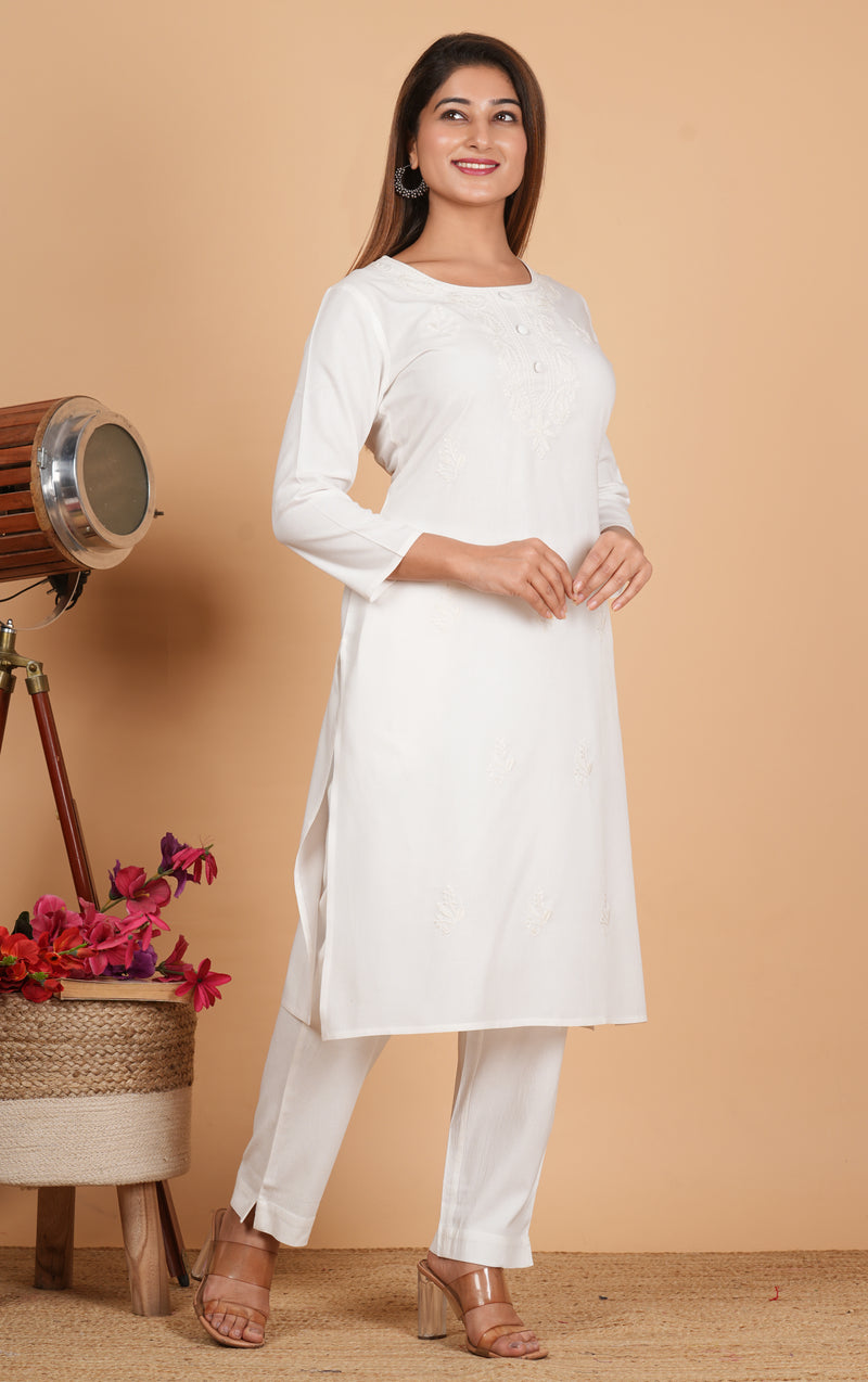 White full sleeve co-ord set