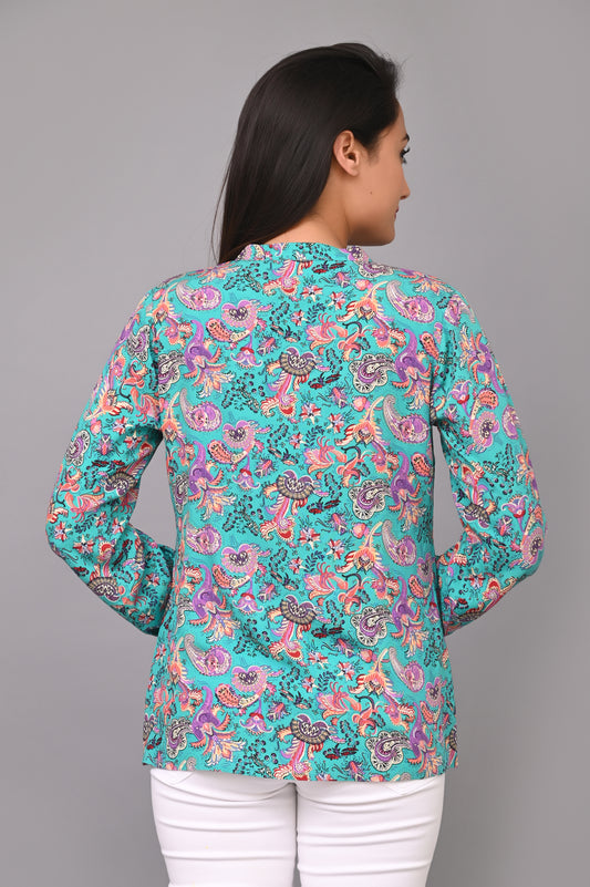 floral  printed  Cotton Kurta