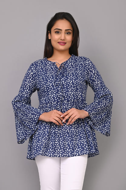 blue short kurti
