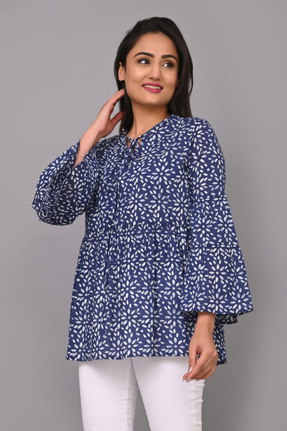blue short kurti