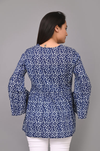 blue short kurti