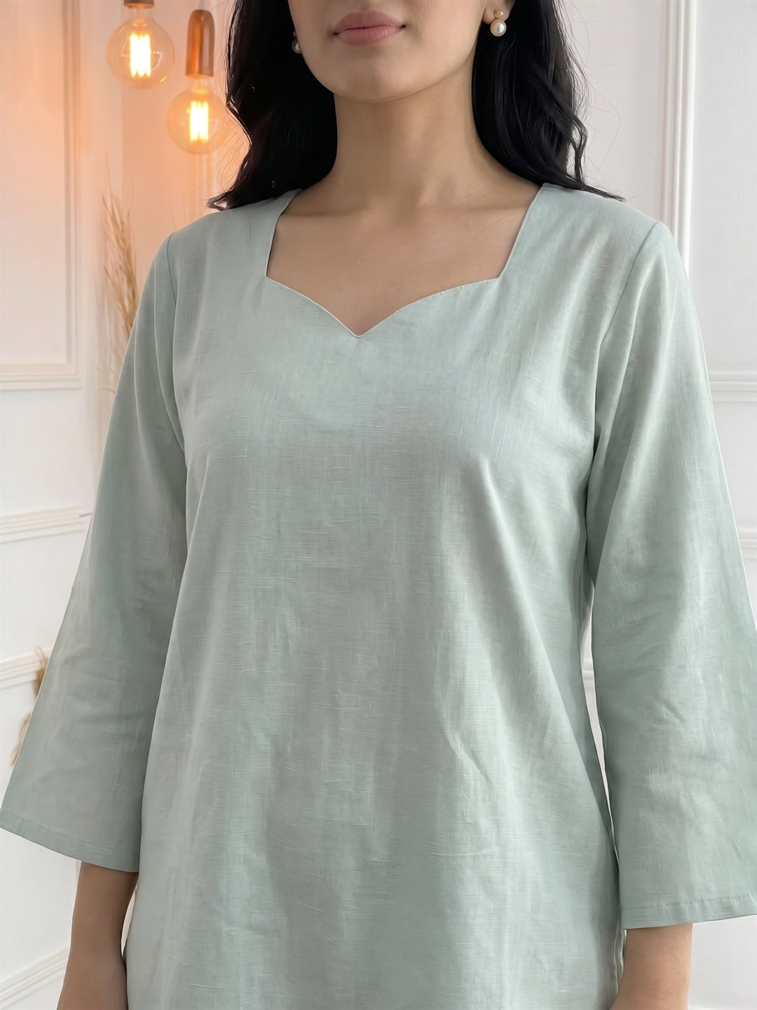 Mint Green Solid Co-ord Set