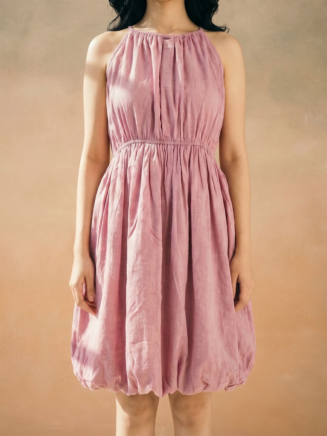 Pink Halter Bubble Dress