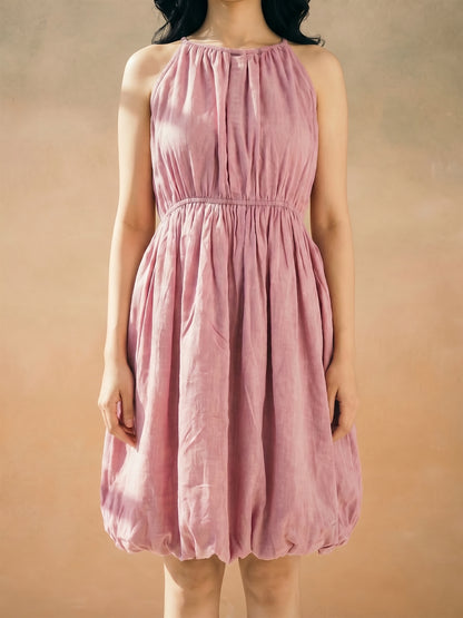 Pink Halter Bubble Dress