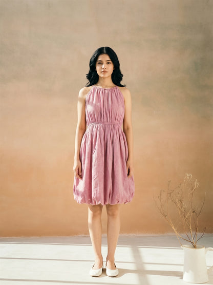 Pink Halter Bubble Dress