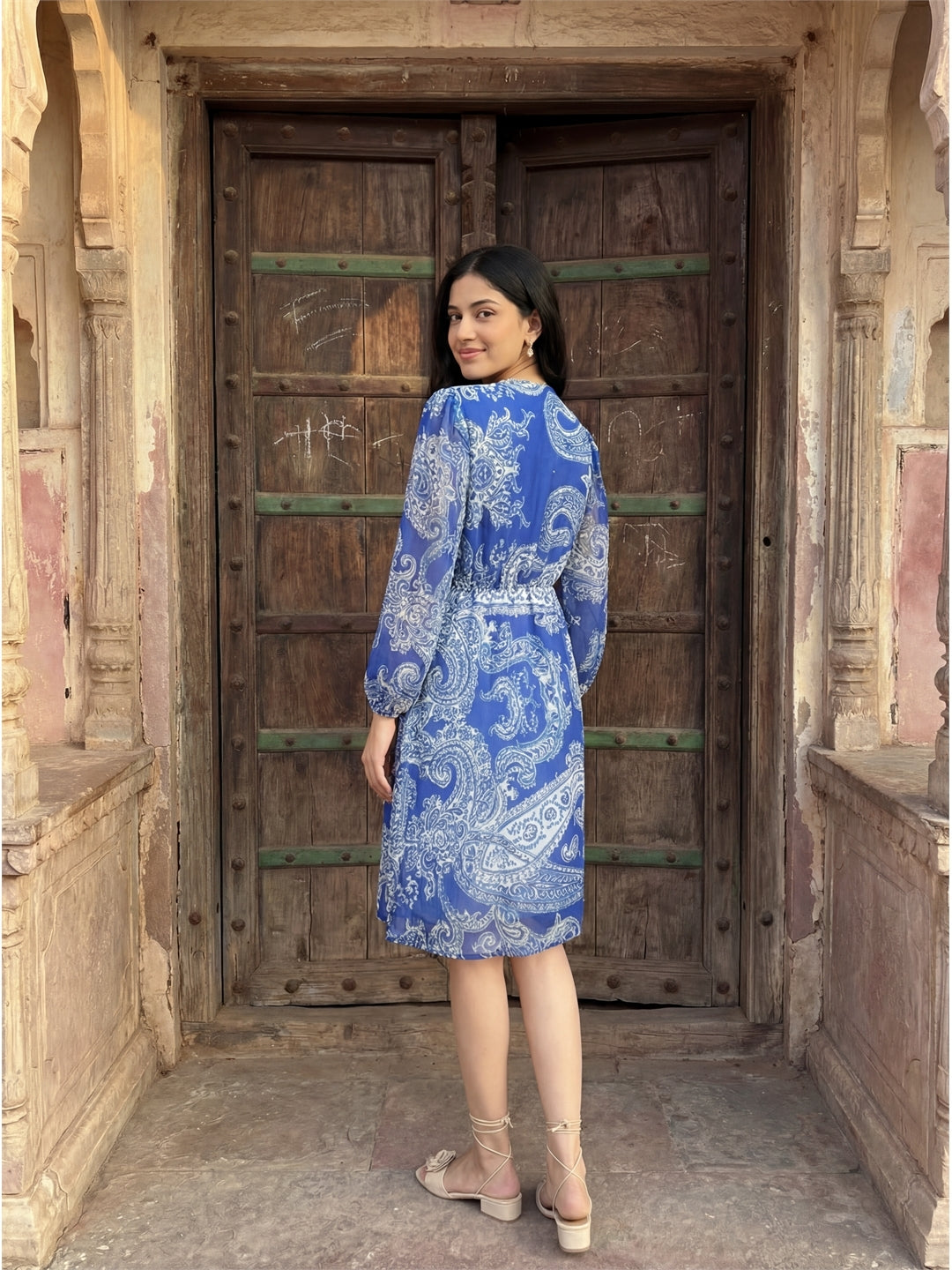 Blue Paisley Tunic Dress