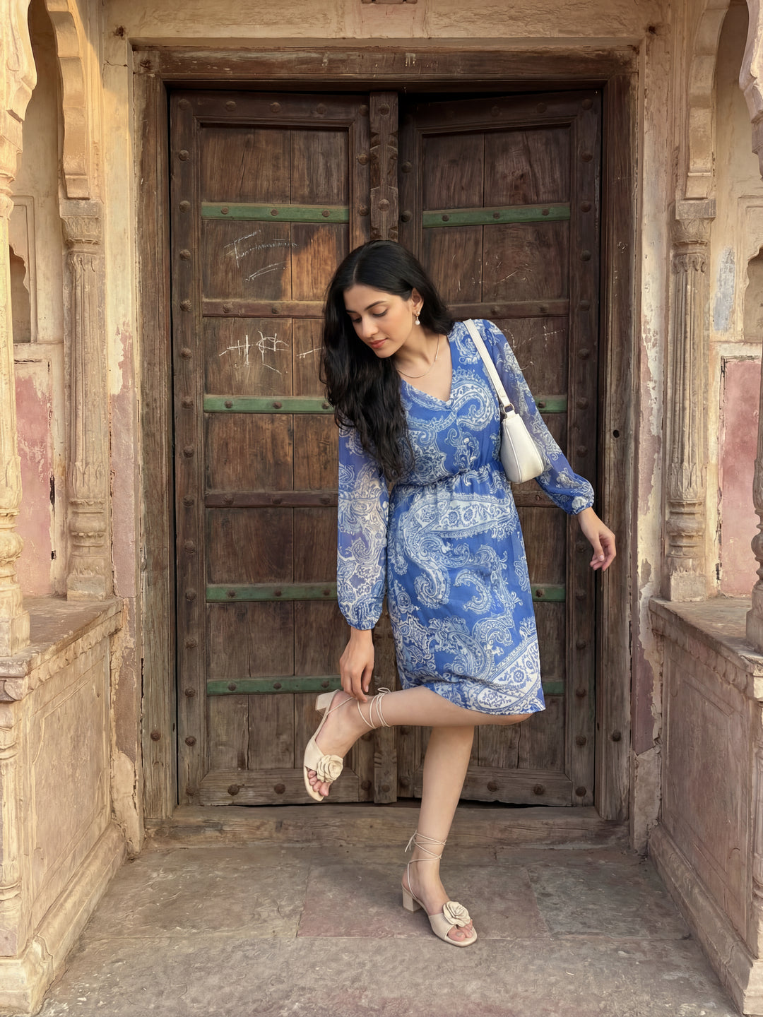 Blue Paisley Tunic Dress